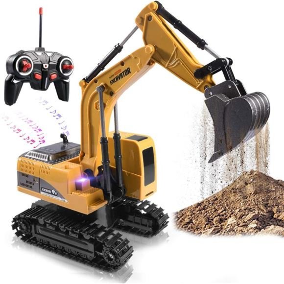Construction Excavator Toy - Kids Toy Engineering Digger Truck, Remote Control - Picture 1 of 7